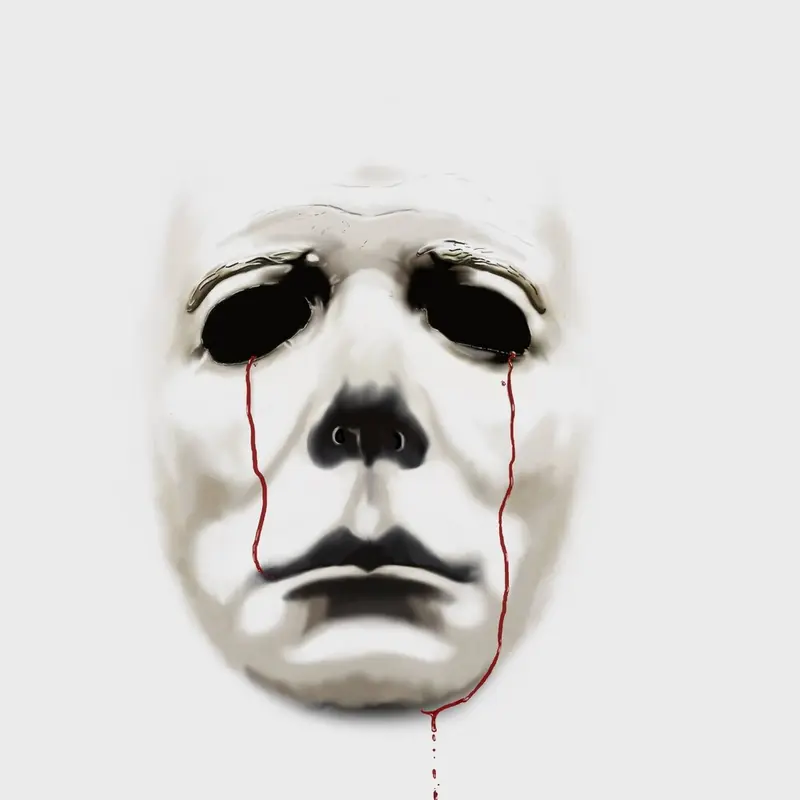 Michael Myers artwork representing celebrity guests and horror entertainment