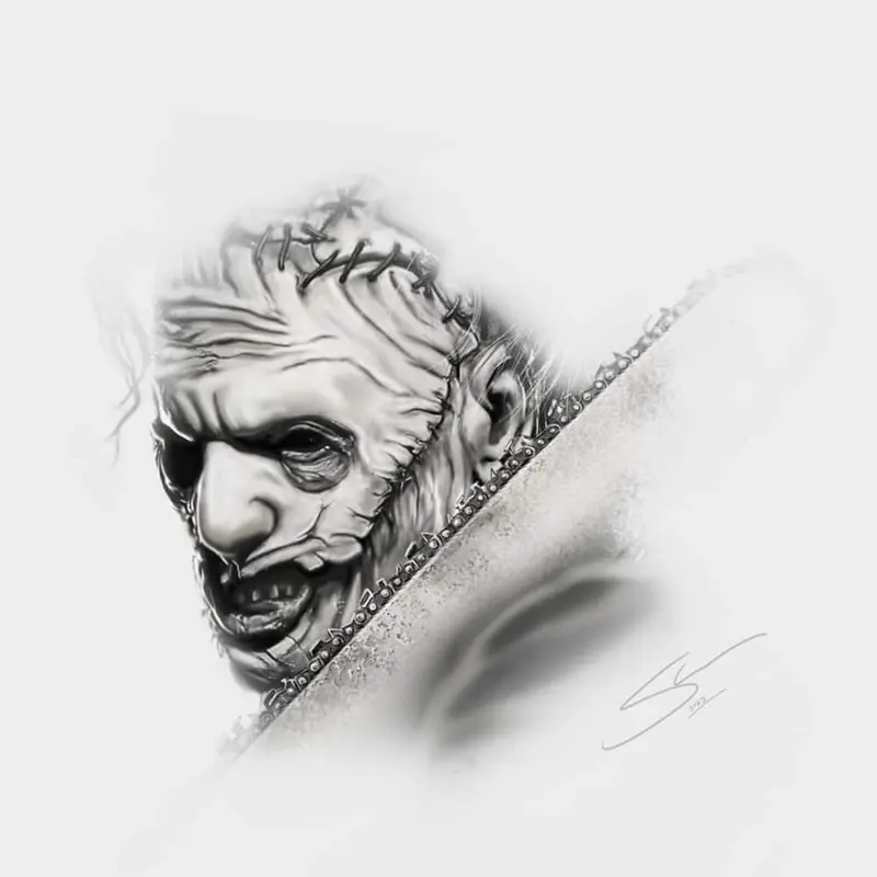 Leatherface artwork representing horror culture